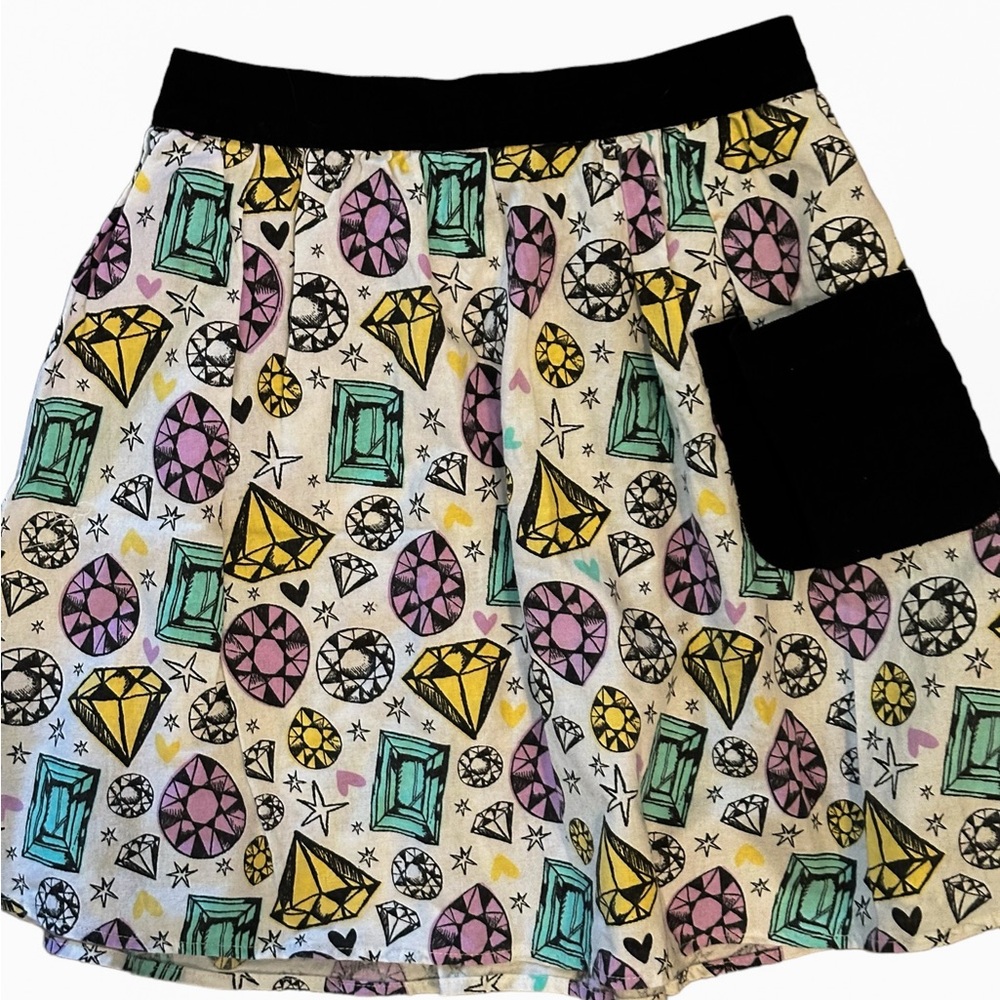 Misha LuLu Colorful Gem Print Kids Skirt